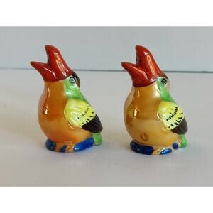 Vintage Toucan Salt and Pepper Shakers Japan Rare Unique Colorful.